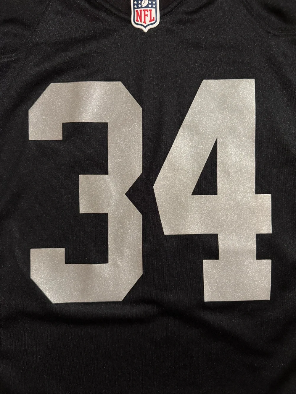 Bo Jackson #34 Raiders Nike NFL Jersey Men’s Large Black Silver